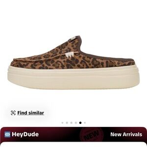 Hey Dude Leopard Print Brown Slip-On Flats